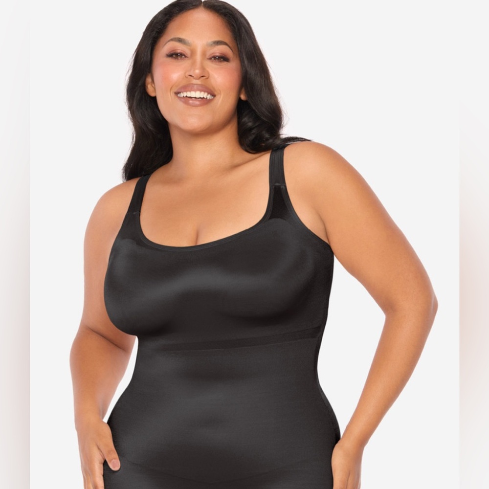 Ruby Ribbon Original Cami Black 3022 Shaping Tank Top Wire-Free Scoop Neck 44